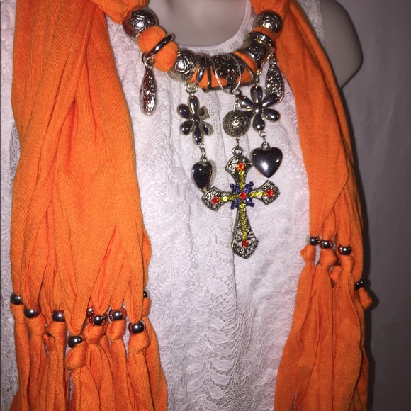 🎀 🆕 Boho/ Chic scarf necklace - Picture 5 of 12